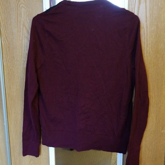 Torrid Wine and Black Lace Front Cardigan - Picture 2 of 2